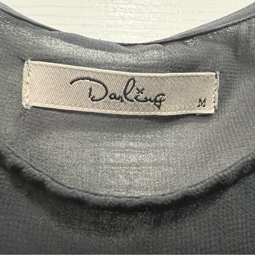 Darling Gray Women’s Ruffle Sleeve Blouse Size Medium - Picture 5 of 5